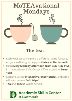 MoTEAvational Mondays flyer with teacups