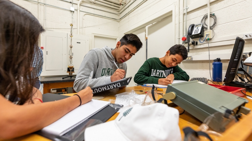 Male DAS Student in a STEM Class at Thayer School of Engineering