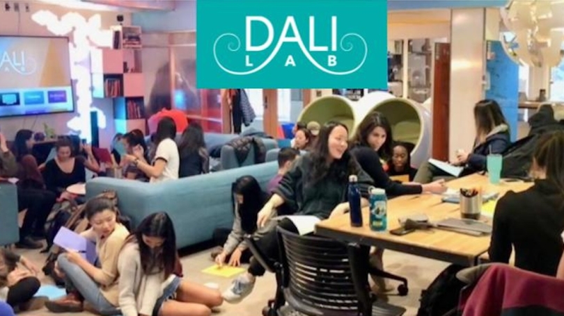 Dali Lab STudents working with logo added