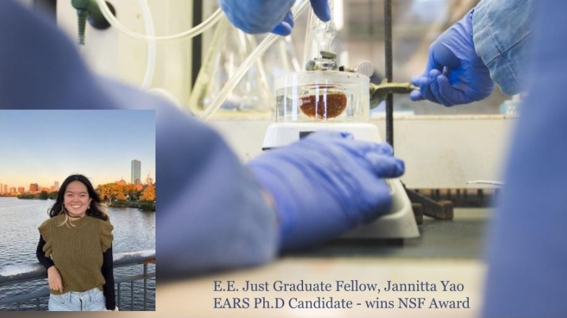 Image of Lab Scene with Jannitta Yao pic superimposed