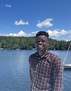 Edwin Onyango at a marina