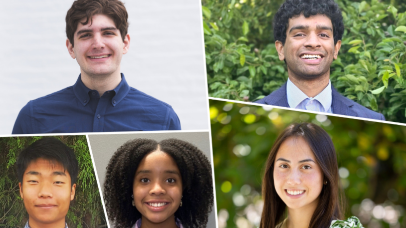 Image of the 5 Dartmouth Goldwater recipients for 2025