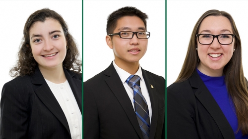 Delia Friel '20, Danny Li '19, Colleen O'Connor '19, to study for a year in Beijing.
