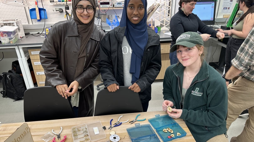 students at makerspace 