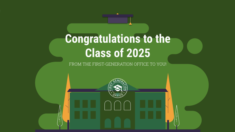 A flyer broadcasting a congratulatory declaration to the class of 2025 graduates.