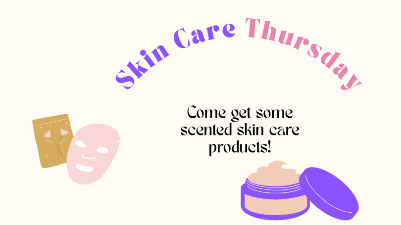 A colorful flyer showcasing Thursday's wellness event in the FGO Wellness room.