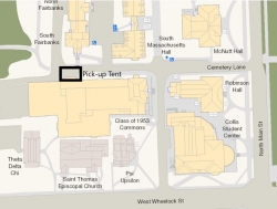 Location of pick up food off campus students