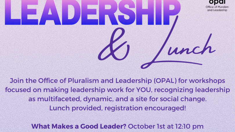 leadership and lunch offering through OPAL 