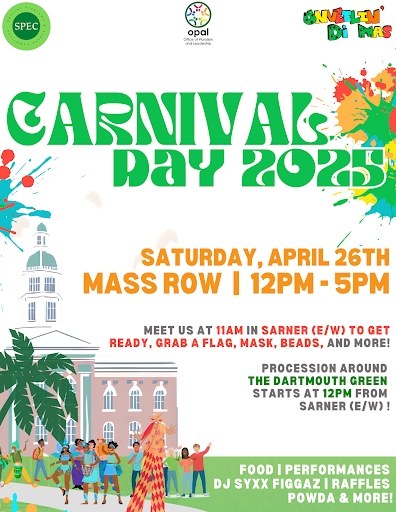 carnival day 2025 featuring the green, students dancing on April 26th from 12-5pm