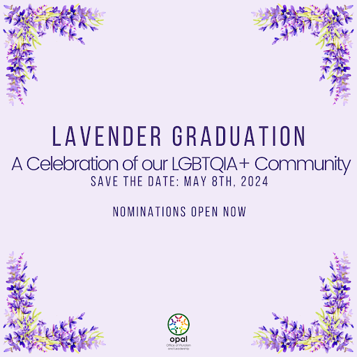 Lavender Graduation 2024, May 8th, nominations open now 