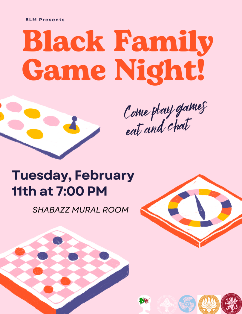 Flyer highlighting a game night highlighting checkers and board games, hosted by OPAL and Dartmouth Housing Communities