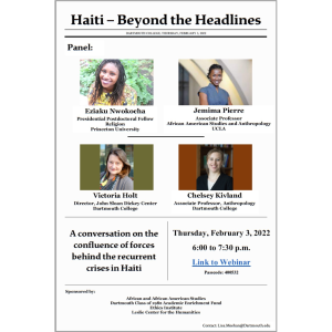 Flyer for the Haiti Roundtable