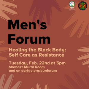 Flyer for BLM Men's Forum