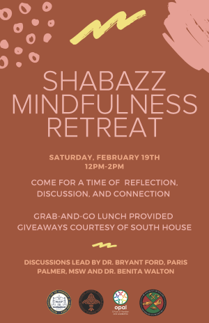 Flyer for Shabazz Mindfulness Retreat