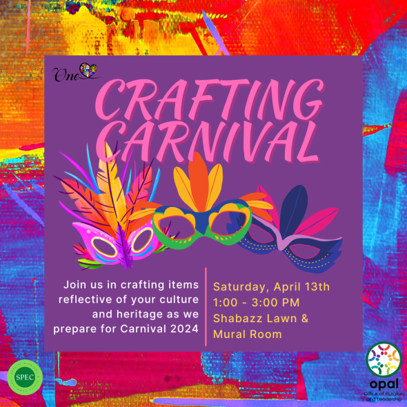 crafting carnival hosted on saturday april 13th, shabazz mural room