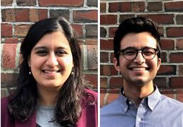 Sadhana Puri and Jonathan Busam, 2019-2020 Schweitzer Fellows