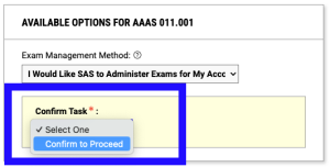 screenshot showing the "Confirm to Proceed" selection