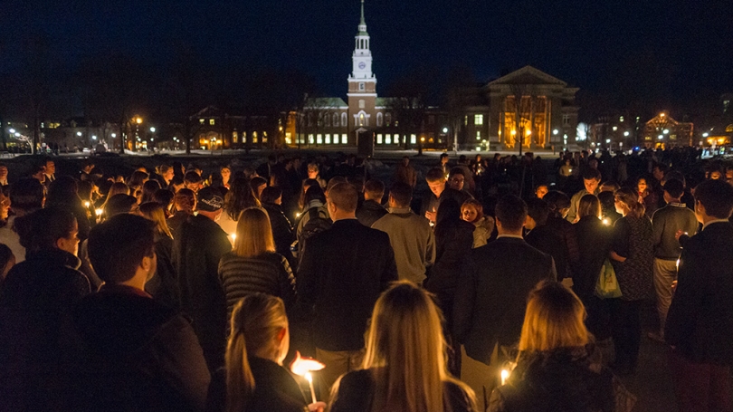 Memorial Candlelight Vigil for Student