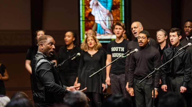Gospel Choir singing at the MLK Multifaith Celebration