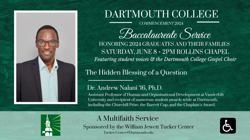baccalaureate service 2024 with guest speaker Dr. Andrew Nalani