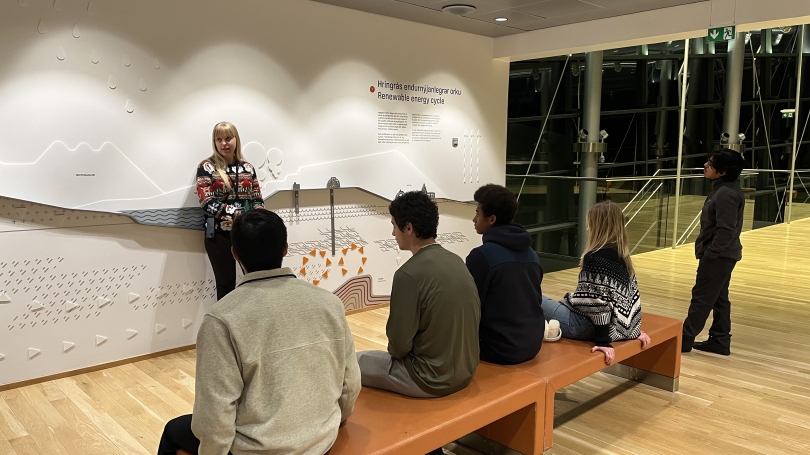 '28 Hanlon Scholars at the ONPower Geothermal Exhibition in Iceland. 