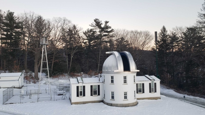 Shattuck observatory at sunset